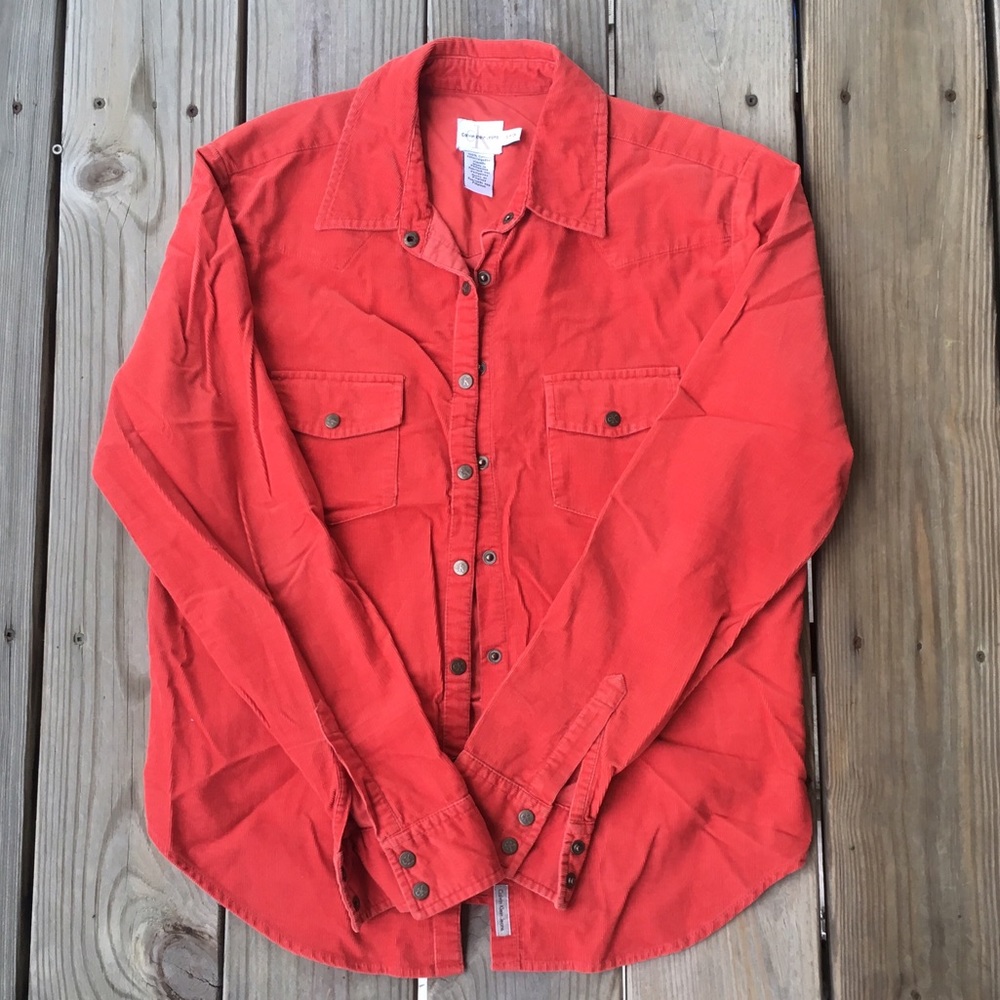 Calvin Klein corduroy button up shirt