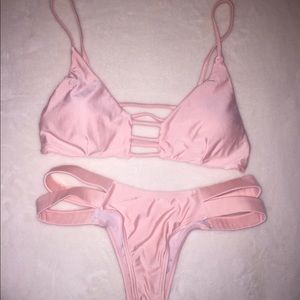 baby pink bathing suit