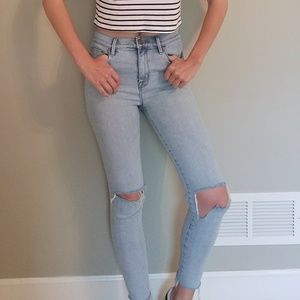 UO crop twig high rise jeans