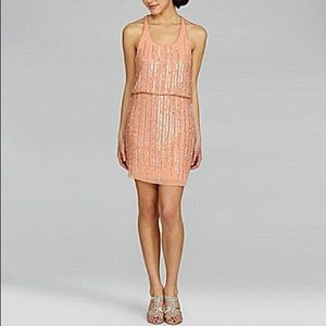 Adrianna Papell Beaded Blouson Cocktail Dress