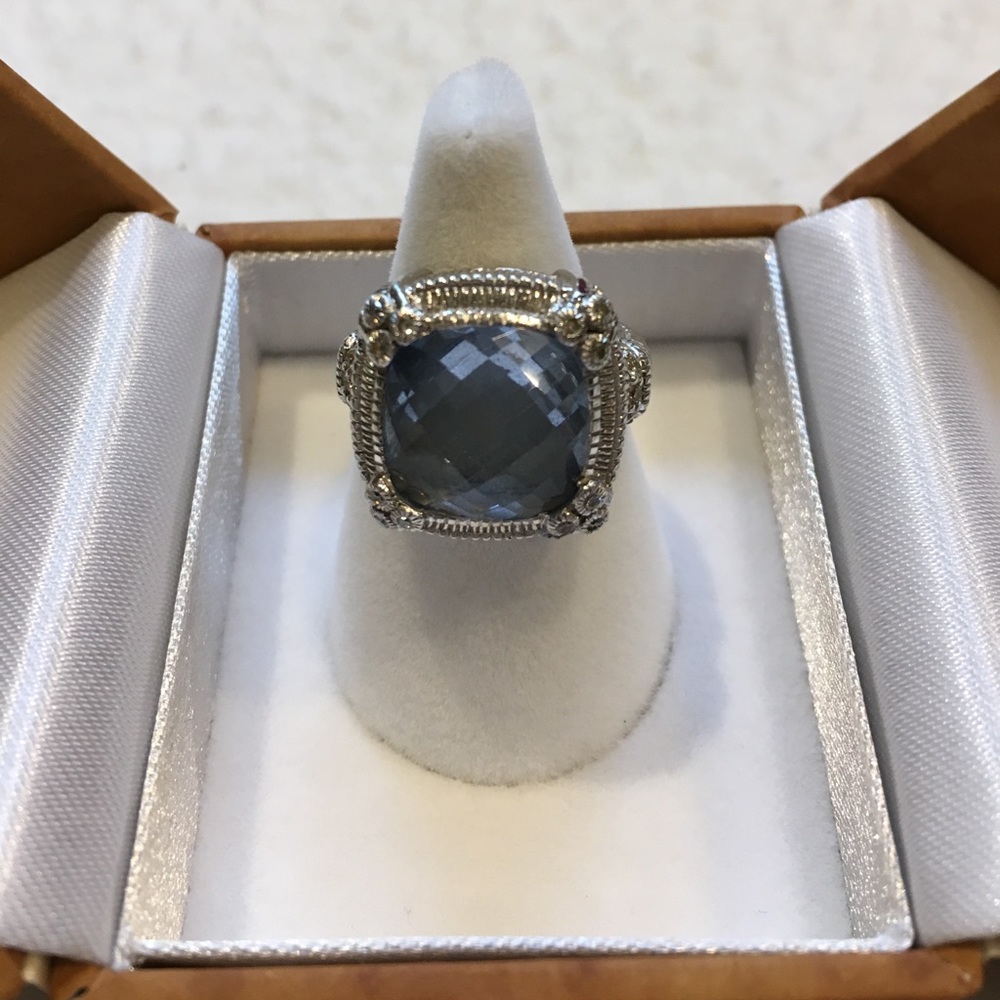 Judith Ripka Berge cushion stone ring