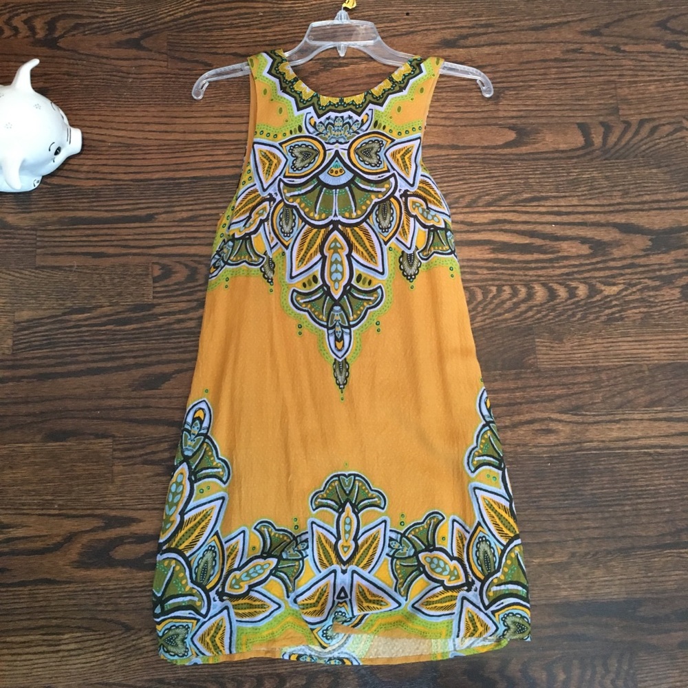 Urban outfitters yellow pattern dress
