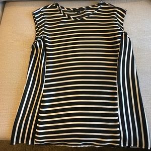 Black and white striped blouse from the limited