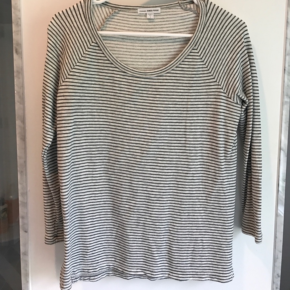James Perse striped top/light sweatshirt