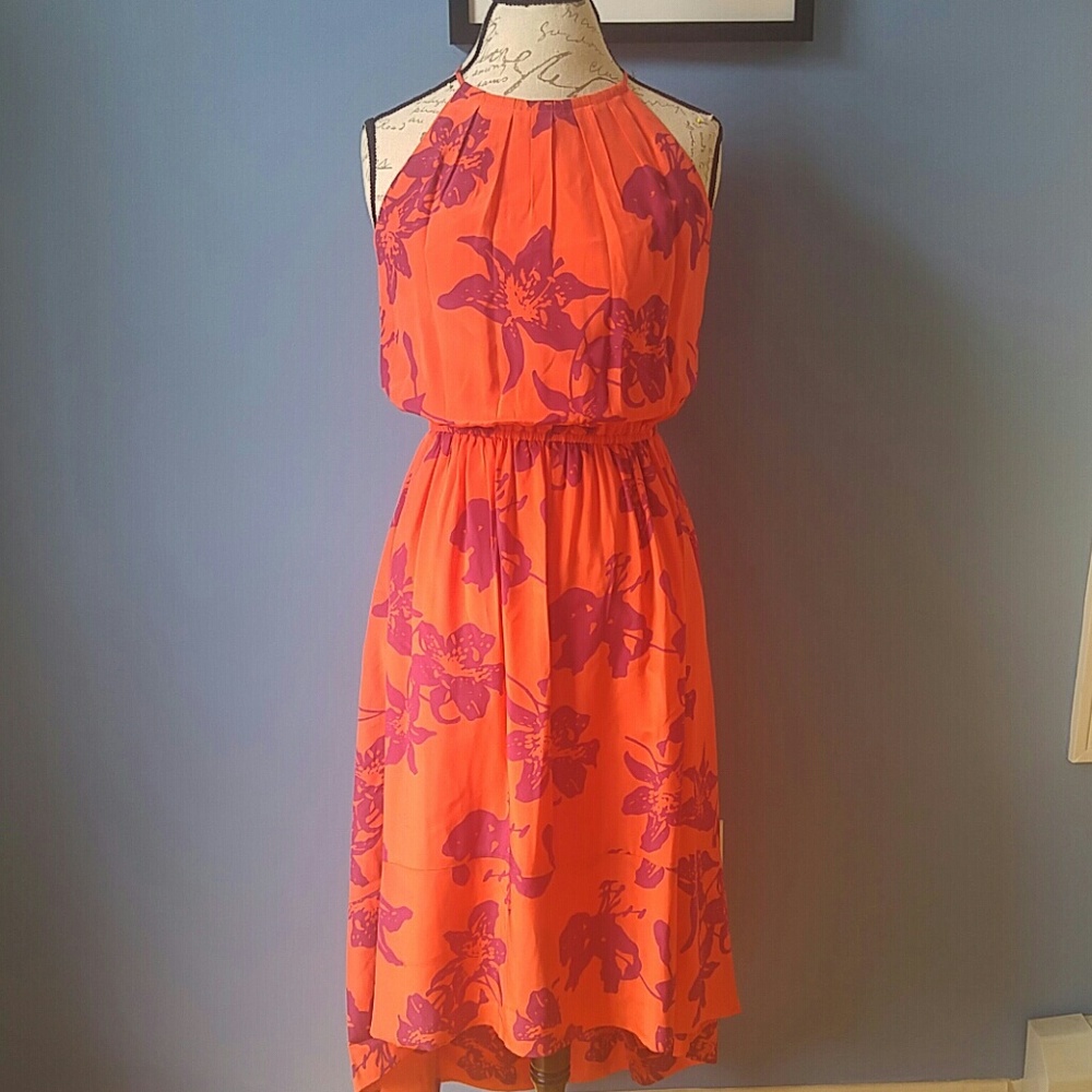 Gorgeous silk halter high low dress