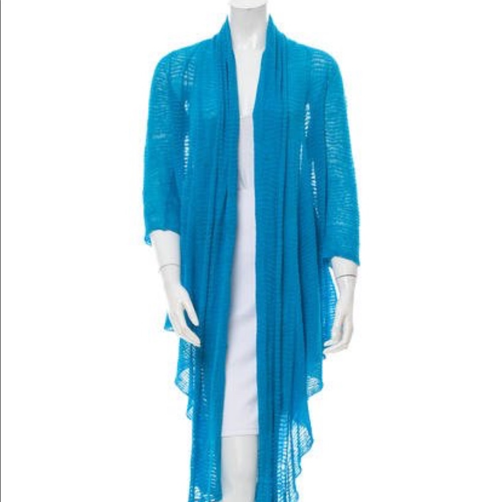 ALICE + OLIVIA DRAPED OPEN FRONT CARDIGAN