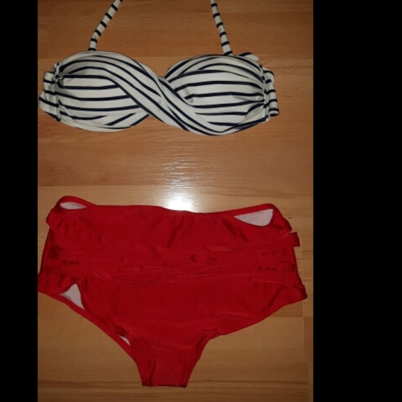 🇺🇸Vintage style high waisted bikini🇺🇸XL/L/M - Picture 2 of 6