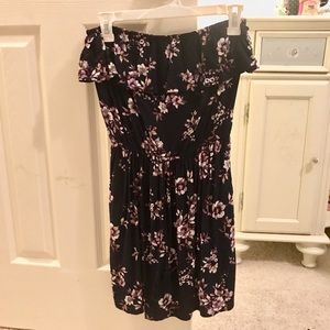 Strapless floral dress