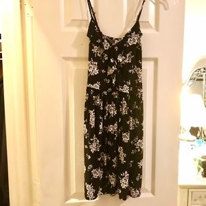 Black and white floral dress