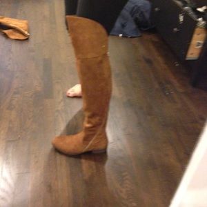 Brown Suede Over the knee boots **never worn!**