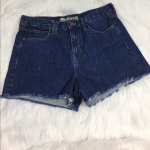 Madewell high waisted denim cut off shorts size 29