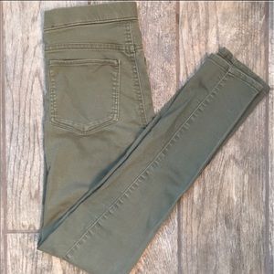 Olive green skinny jeans