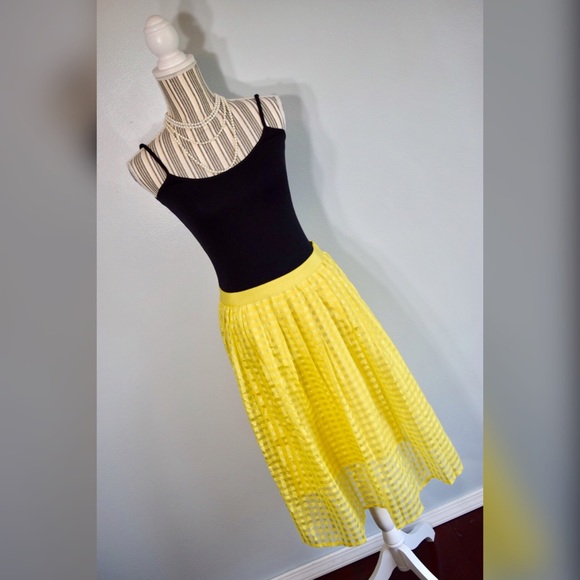 Elle Dresses & Skirts - {elle} Sheer Gingham-Patterned Skirt