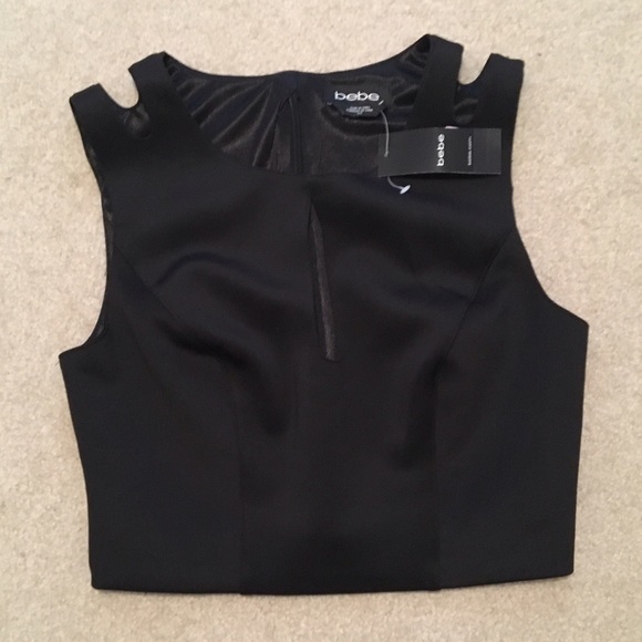 Bebe black crop top - Picture 1 of 3