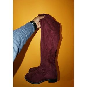 faux suede boots (Wide Calf)