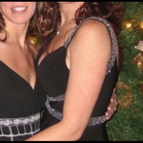 Cachet black formal dress with beads size 8 - Picture 6 of 6