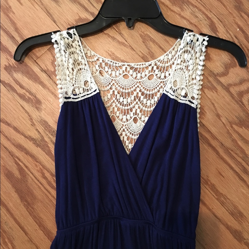 Navy maternity summer dress