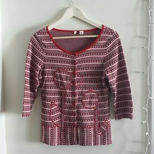 Anthropologie Moth abstract patchwork blouse