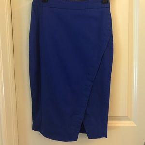 Blue pencil skirt