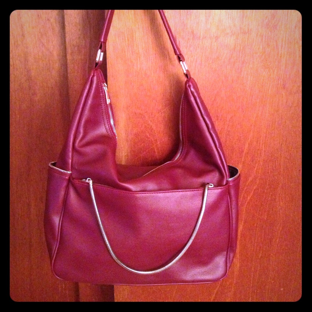 Large Maroon Handbag