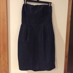 denim dress with pockets