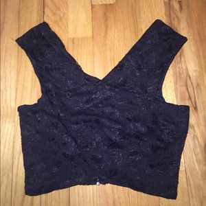 Black crop top