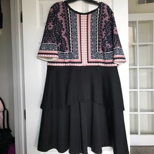 Eloquii printed tiered dress