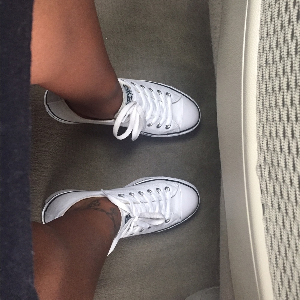 White Platform Converse All-star