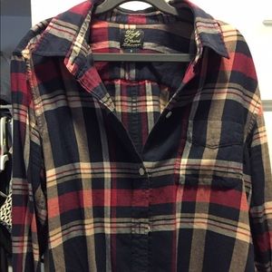 Lucky Brand blue / purple flannel shirt