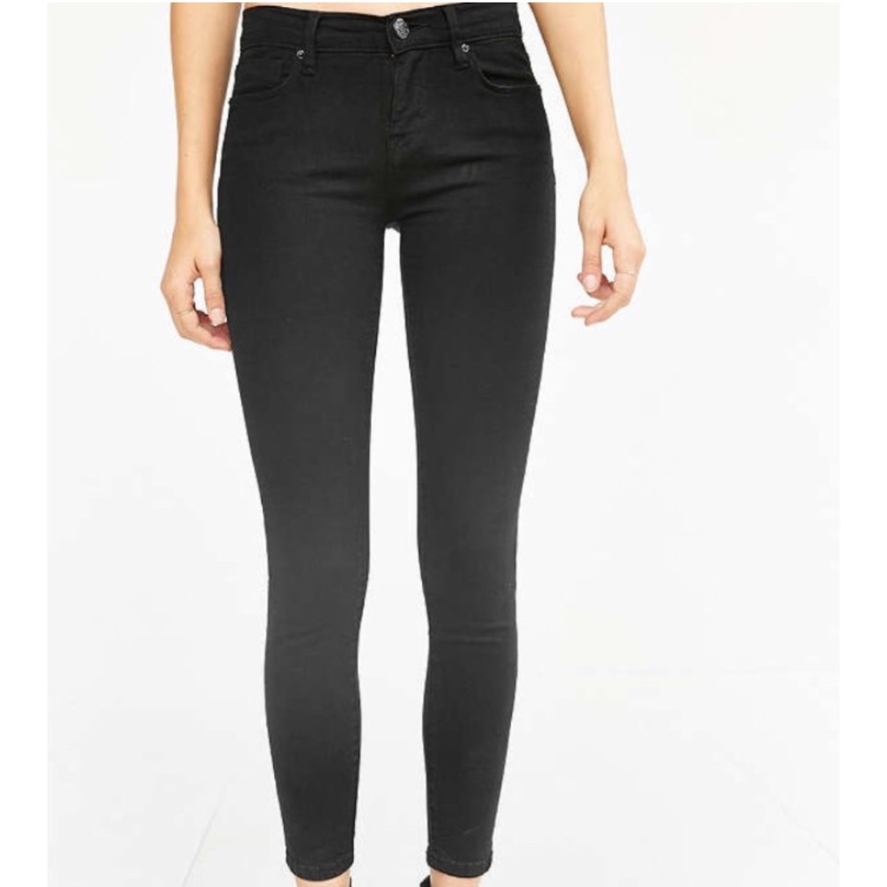 black BDG mid rise twig jeans