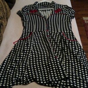 Black and white rockabilly dress