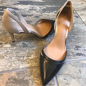 Calvin Klein Black and cream pumps.
