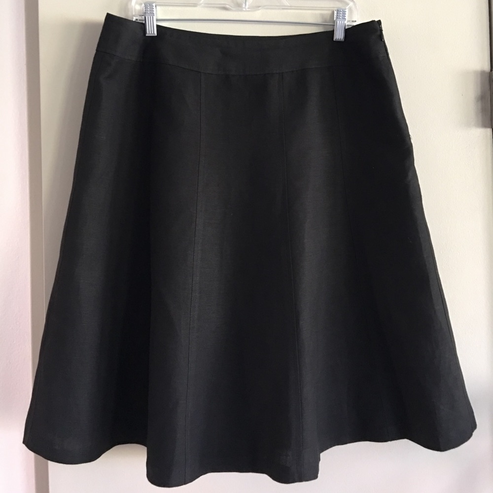 Ann Taylor black linen skirt