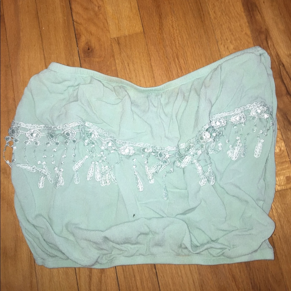 Mint green tube top