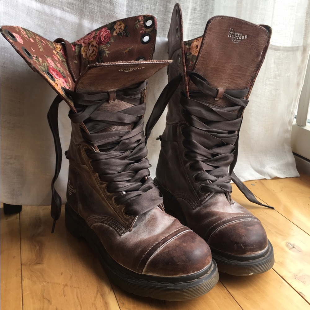 Dr. Martins Floral & Leather Boots