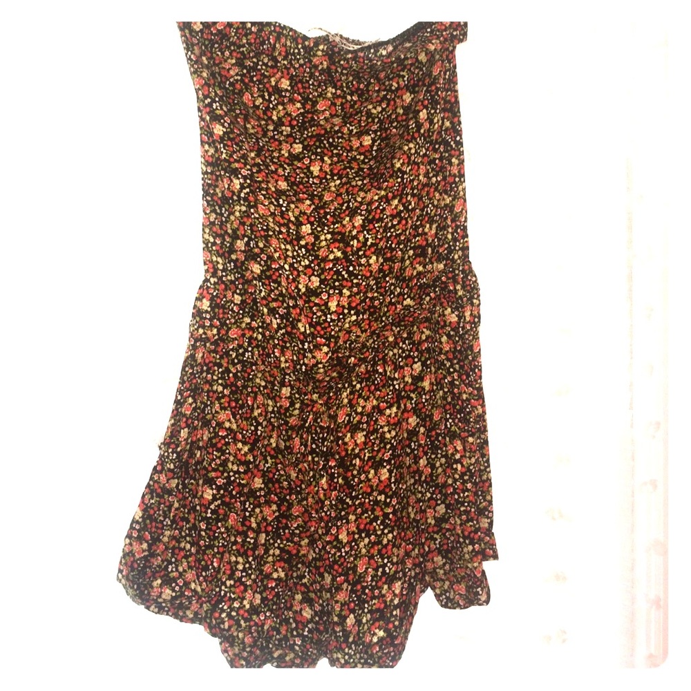 Micheal Stars floral strapless romper