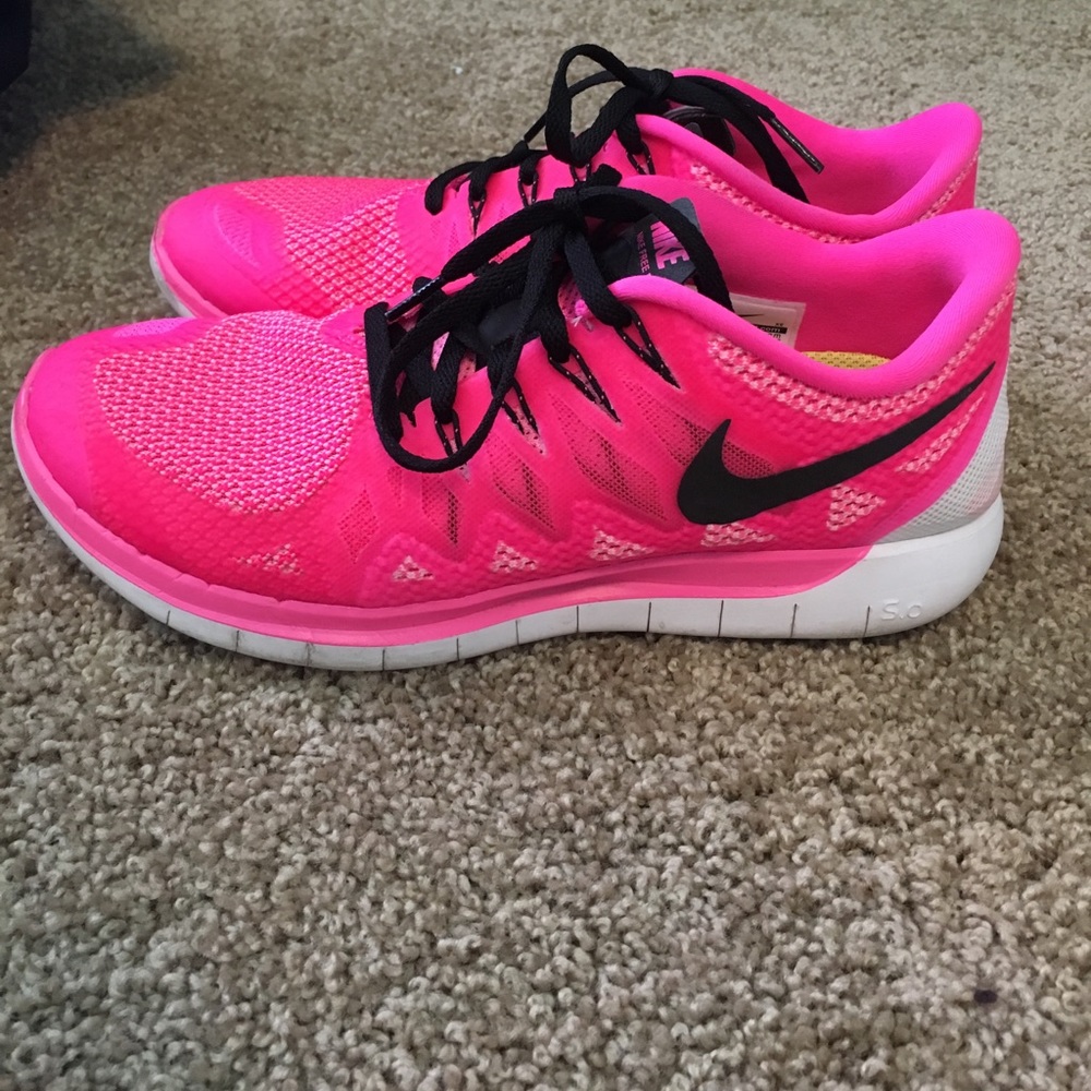 Pink Nike shoes