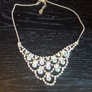 Aurora Borealis Crystal Bib Necklace