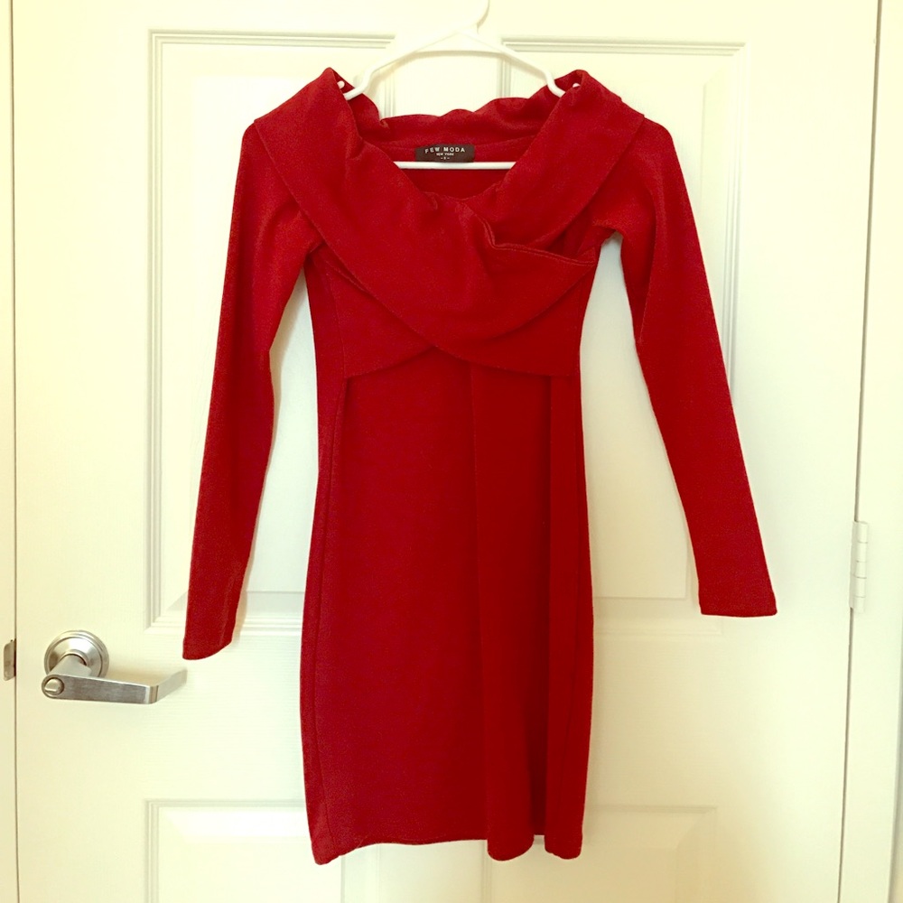 Few Moda Wine Red Mini Dress