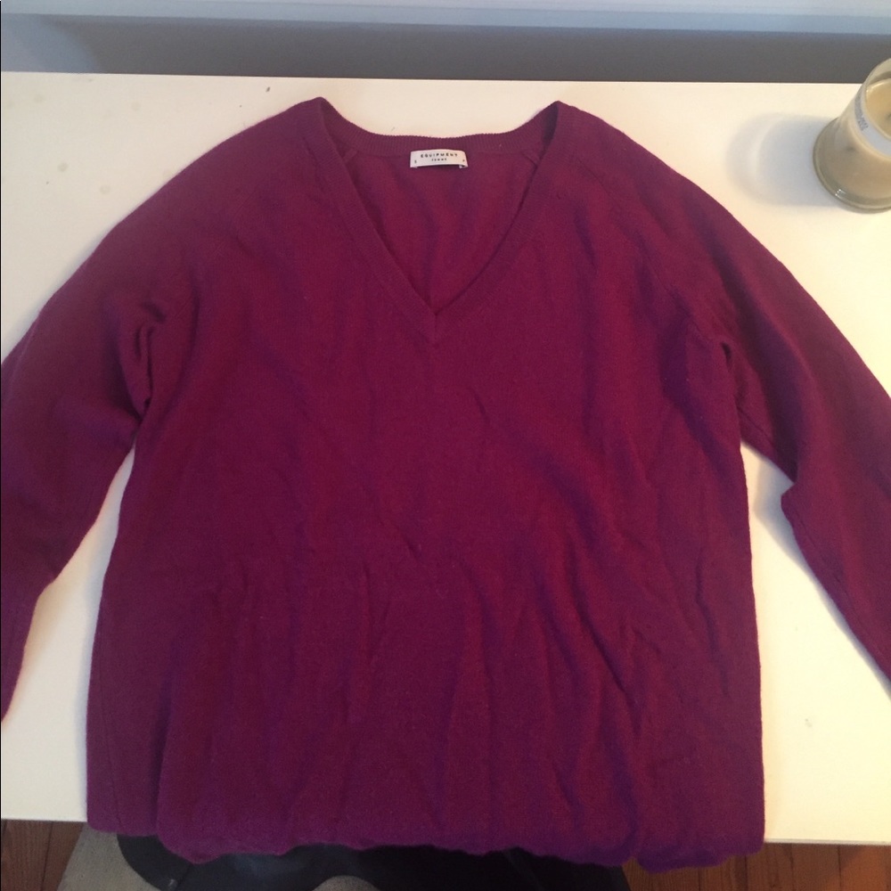 Purple cashmere sweater