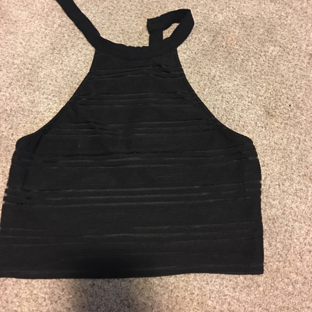 Black crop top