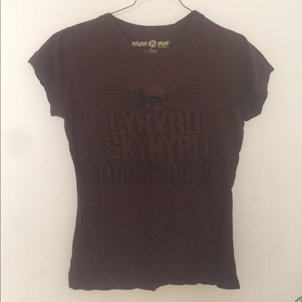 Lynryd Skynyrd brown tiny tee.