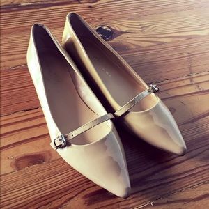 Ivanka Trump nude patent pointed toe flats size 6