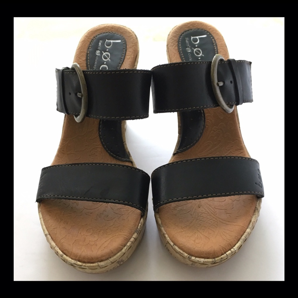 BOC leather and Cork Heeled Sandals