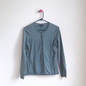 Banana Republic blue gray silk blend cardigan