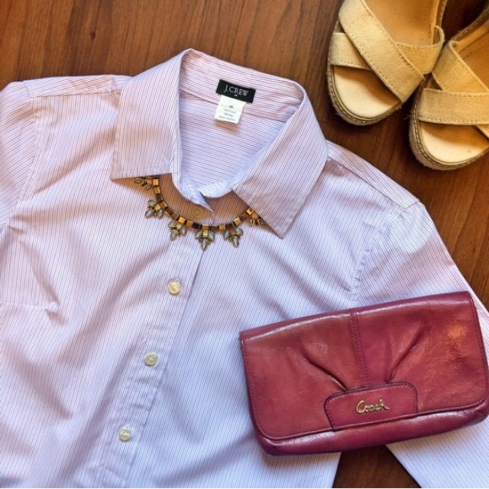 J. Crew classic striped button shirt