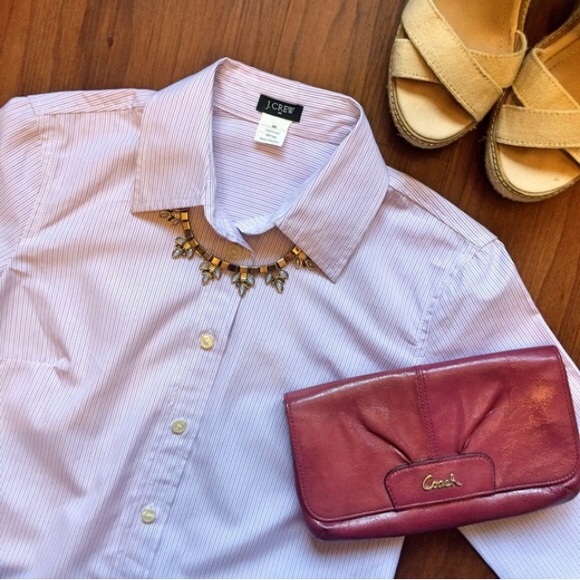 J. Crew Tops - J. Crew classic striped button shirt