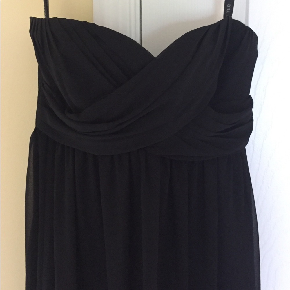 Bill Levkoff Black Chiffon Dress