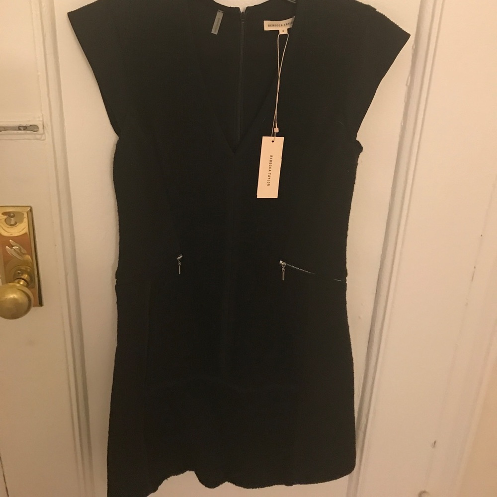 Rebecca Taylor NWT Tweed v- neck dress size 2