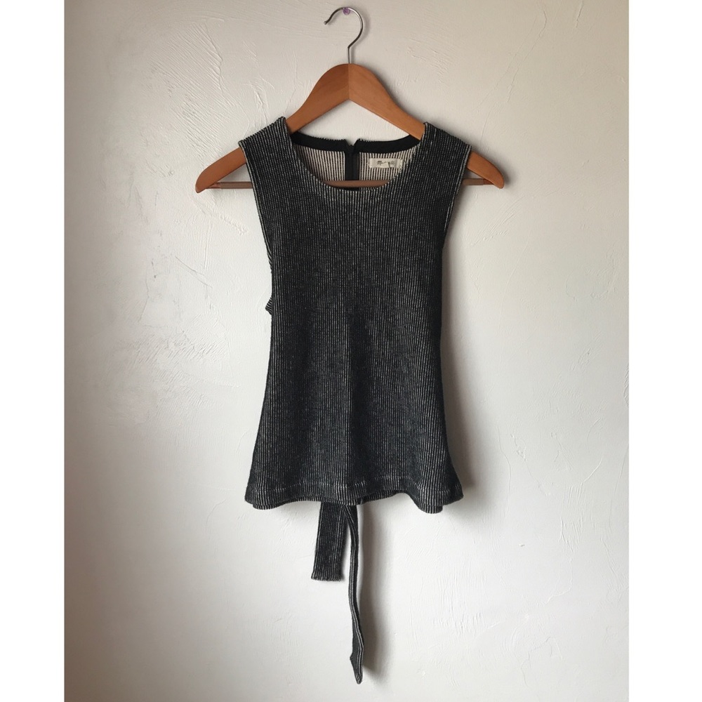 Sz lg madewell pinstripe wrap tank